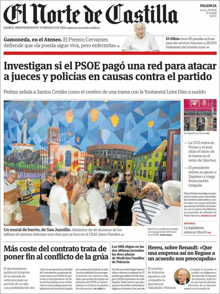 Portada de Norte de Castilla - Palencia (España)