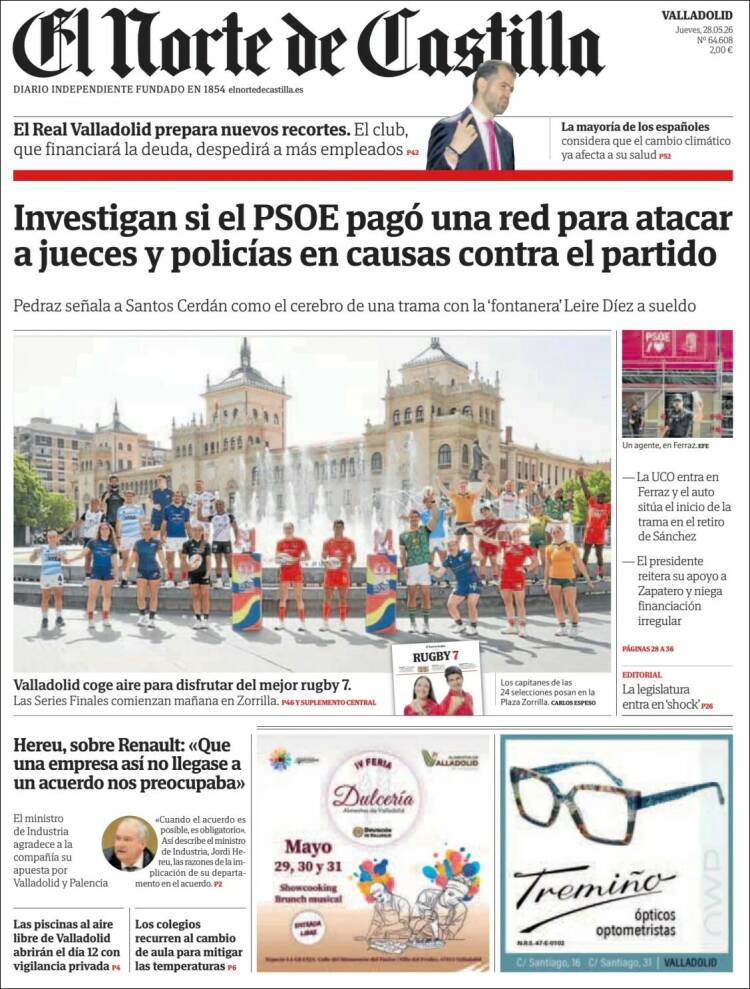 Portada de Norte de Castilla - Valladolid (España)