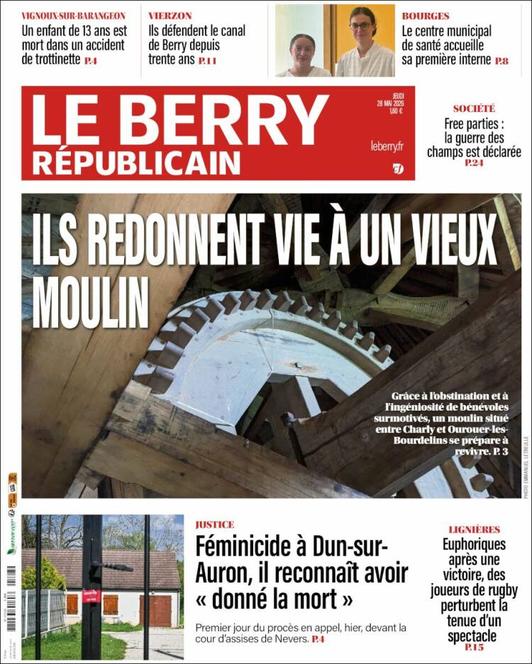 Portada de Berry Republicain (Francia)