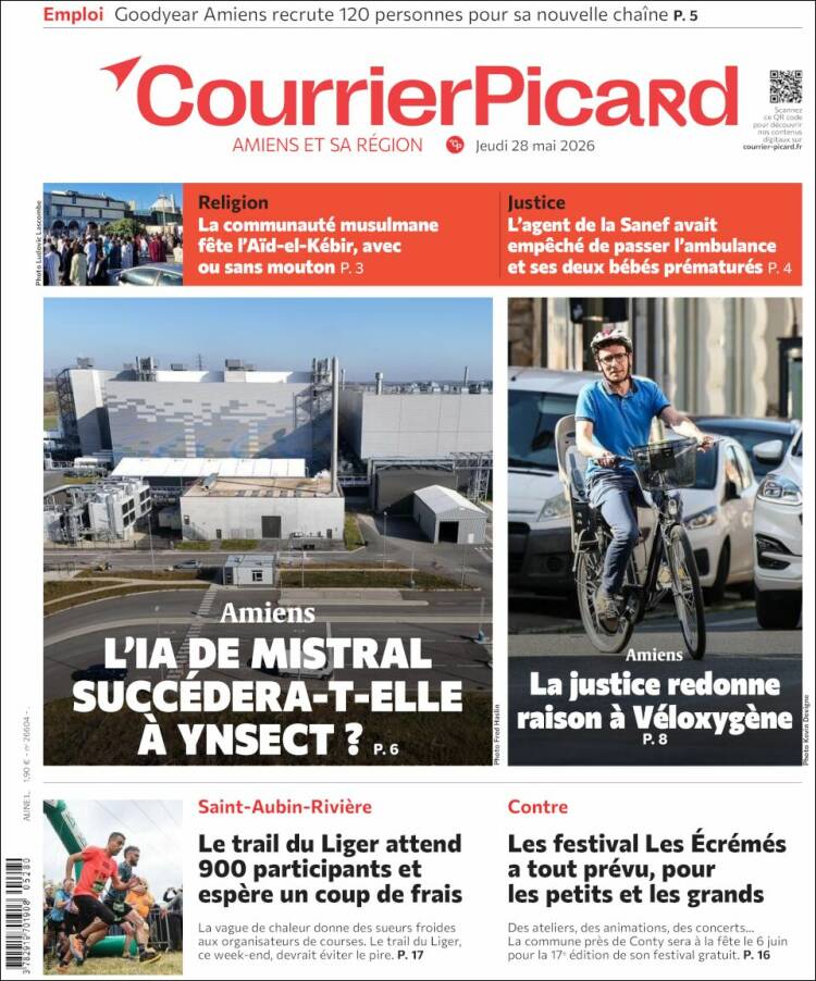 Portada de Courrier Picard (Francia)