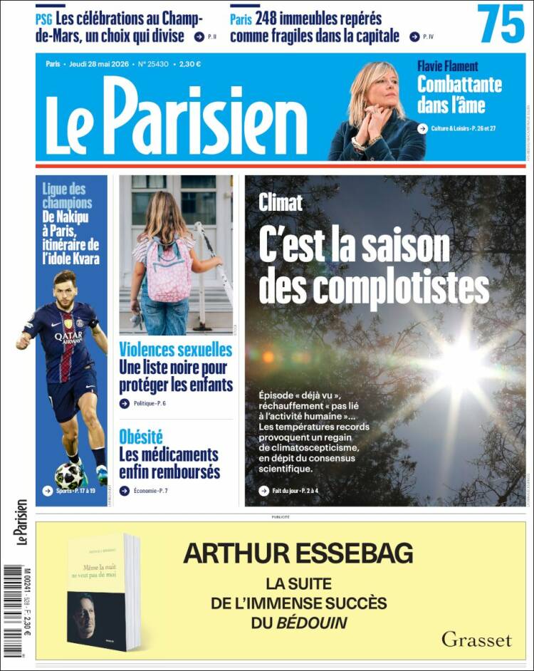 Portada de Le Parisien (Francia)