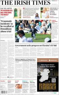 Portada de Irish Times (Irlanda)