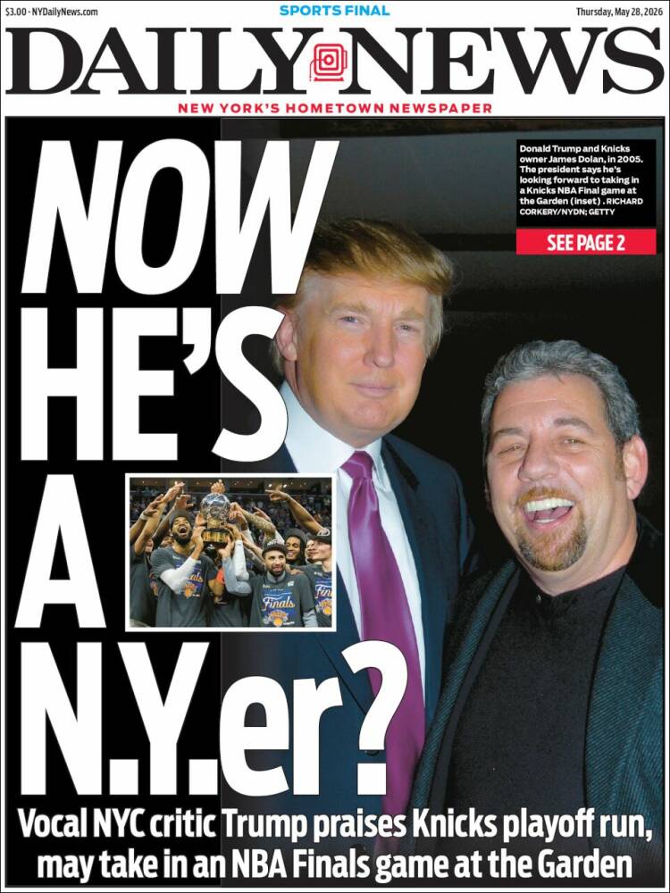 Portada de Daily News - New York (USA)