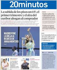 Portada de 20 Minutos - Madrid (España)