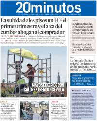 Portada de 20 Minutos - Sevilla (España)