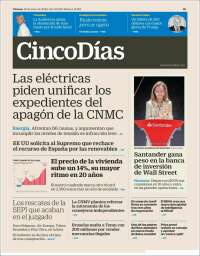 Portada de Cinco Días (España)