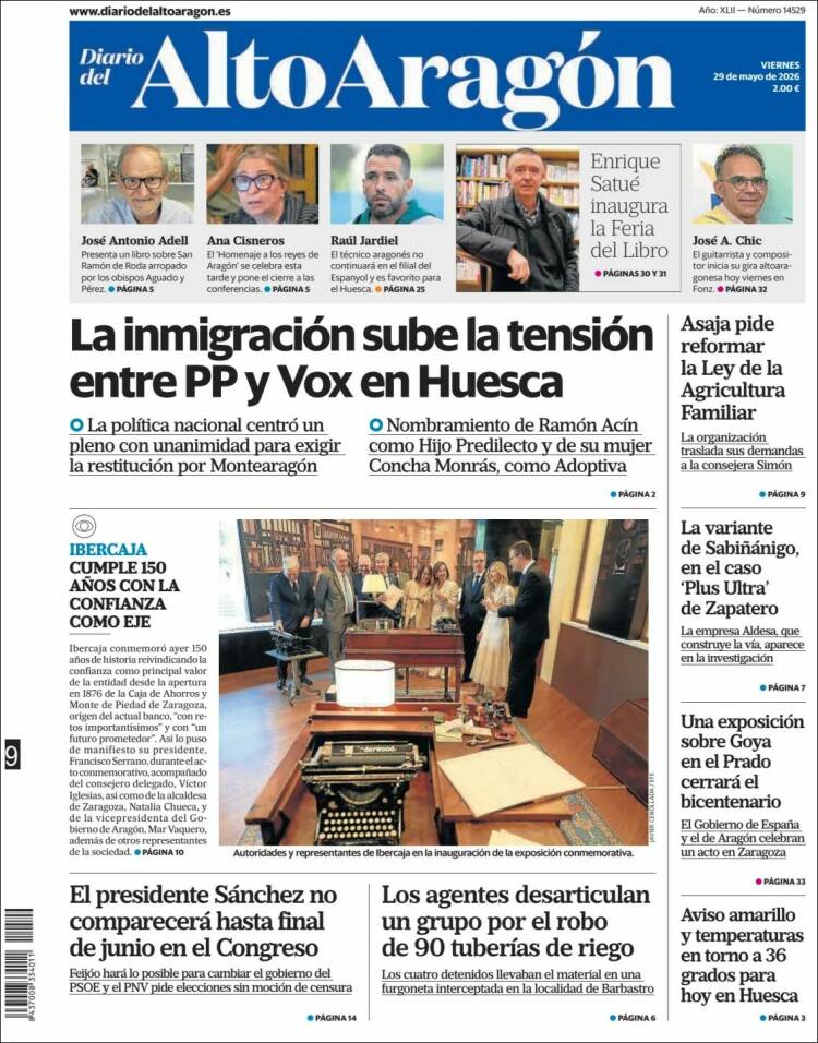 Portada de Diario del AltoAragón (España)