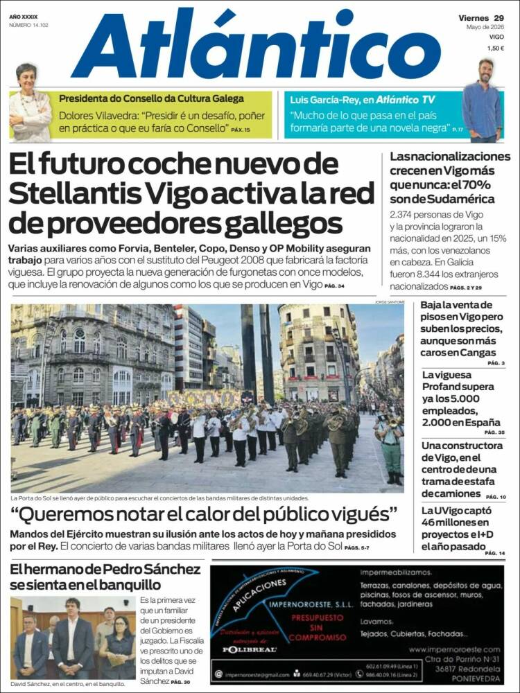 Portada de Atlántico Diario (España)