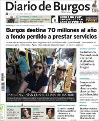 Portada de Diario de Burgos (España)