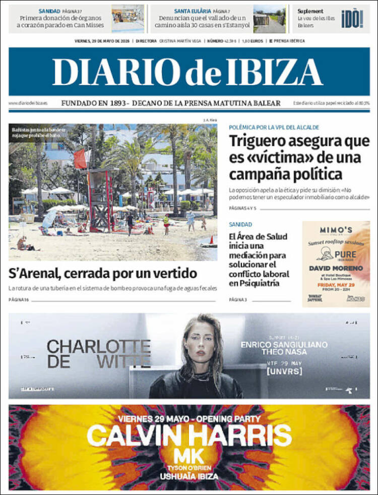 Portada de Diario de Ibiza (España)