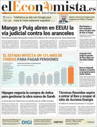 Portada de El Economista (España)