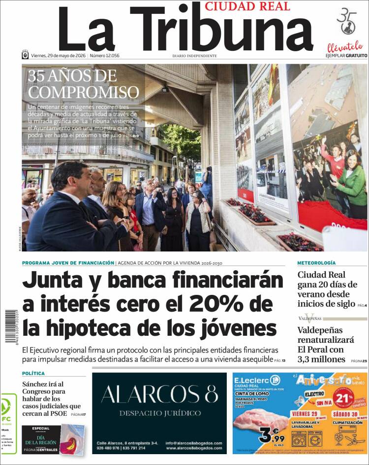 Portada de La Tribuna de Ciudad Real (España)