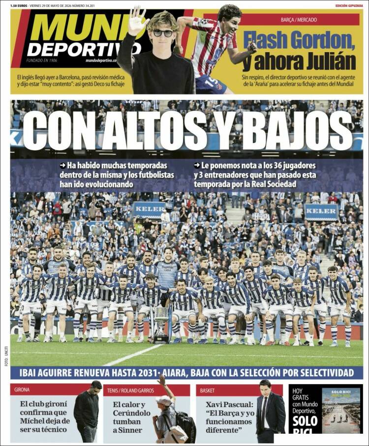 Portada de Mundo Deportivo Gipuzkoa (España)