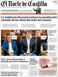 Portada de Norte de Castilla - Palencia (España)