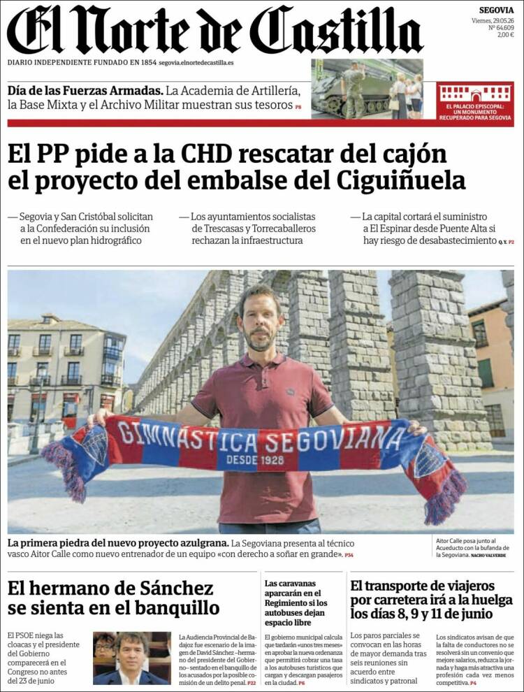 Portada de Norte de Castilla - Segovia (España)