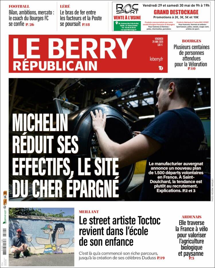 Portada de Berry Republicain (Francia)