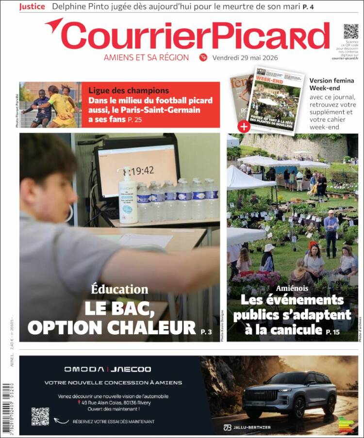Portada de Courrier Picard (Francia)