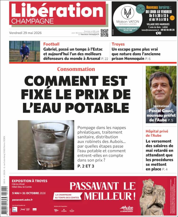 Portada de Libération Champagne (Francia)