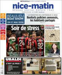 Portada de Nice-Matin (Francia)