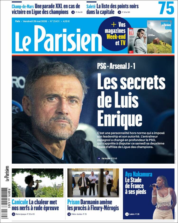 Portada de Le Parisien (Francia)