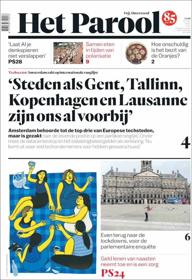 Portada de Het Parool (Países Bajos)