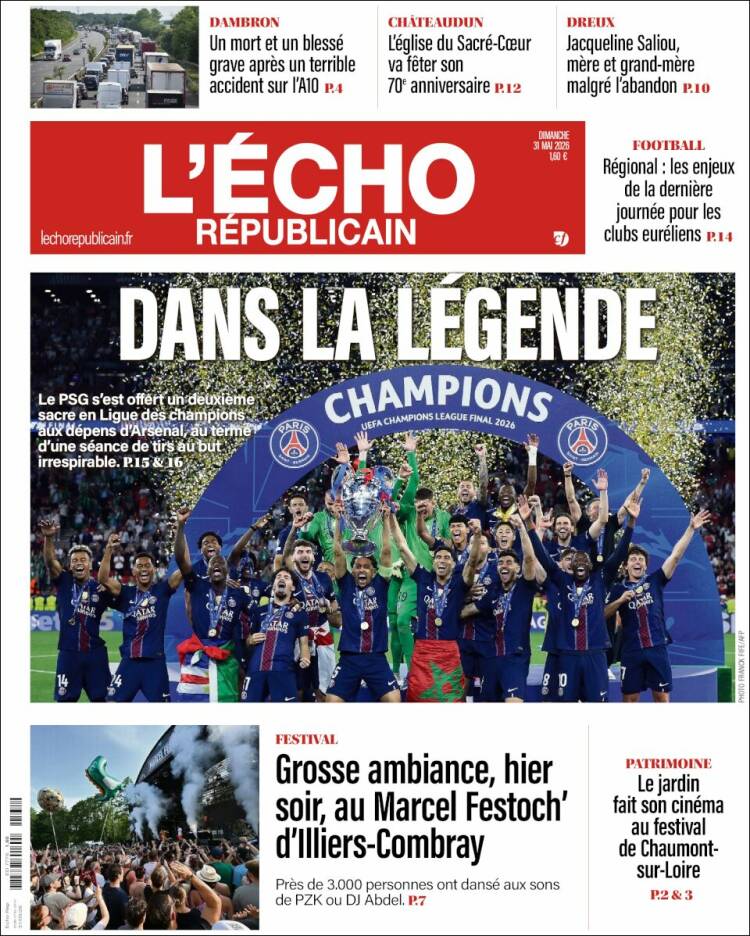 Portada de L'Echo Républicain (France)