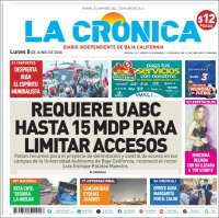 Portada de La Crónica de Baja California (México)