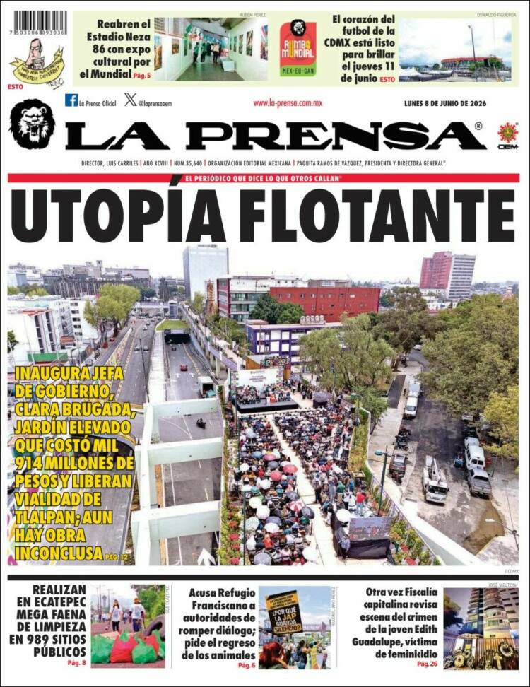 Portada de La Prensa (México)