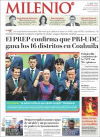 Portada de Milenio - Laguna (Mexico)