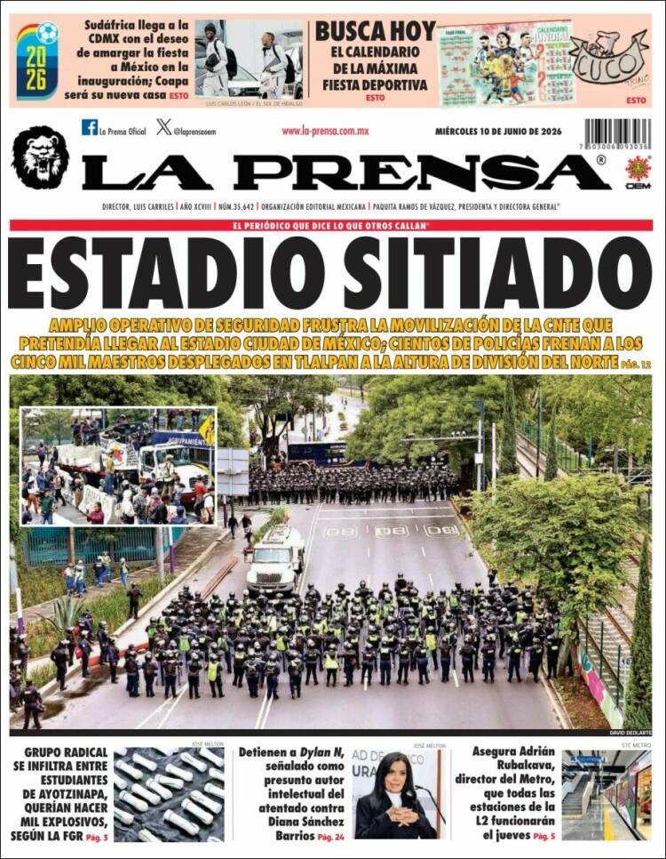 Portada de La Prensa (México)
