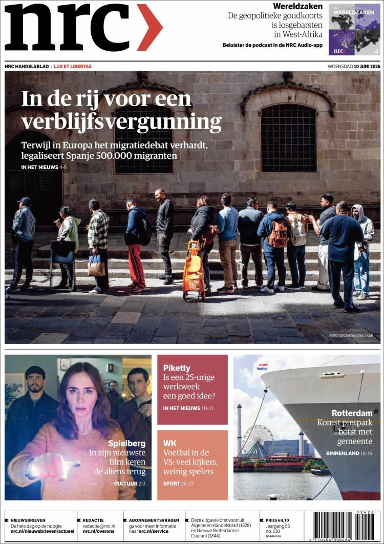 Portada de NRC Handelsblad (Netherlands)