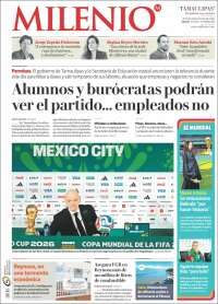 Portada de Milenio - Tamaulipas (México)