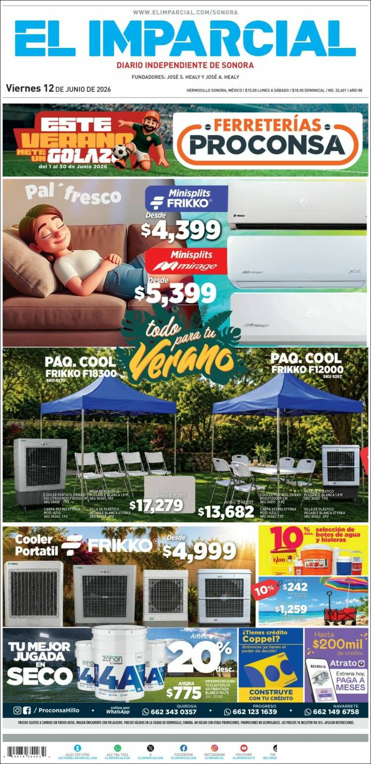 Portada de El Imparcial (México)