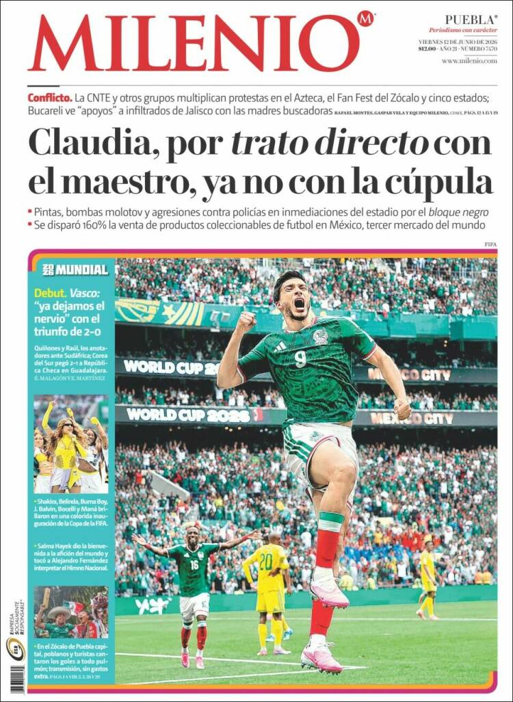 Portada de Milenio de Puebla (México)