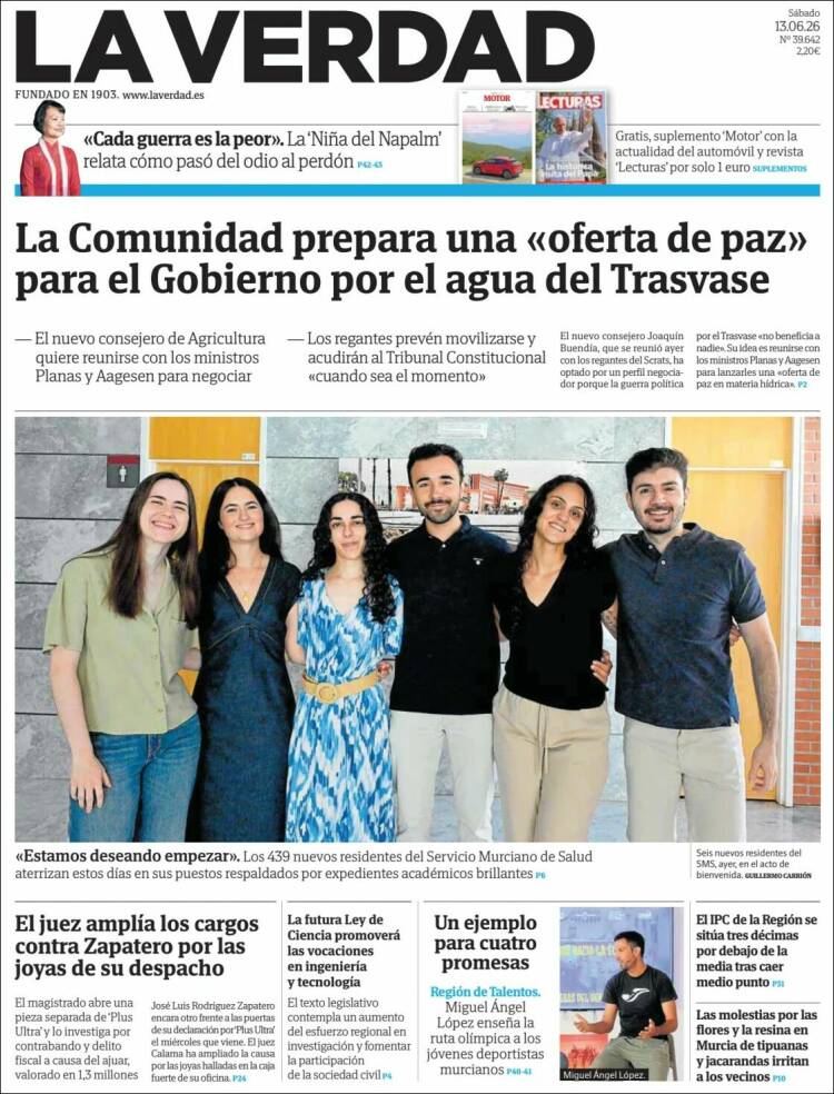 Portada de La Verdad de Murcia (Spain)