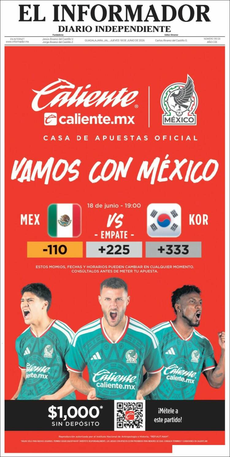 Portada de El Informador (México)