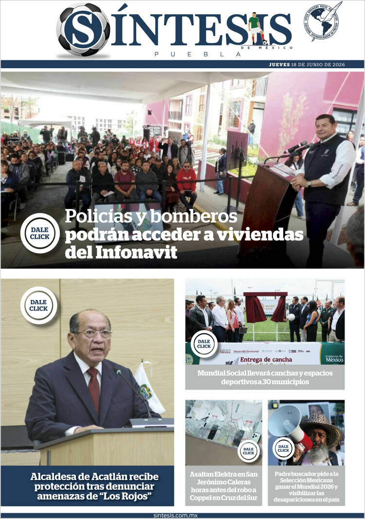 Portada de Síntesis - Puebla (México)