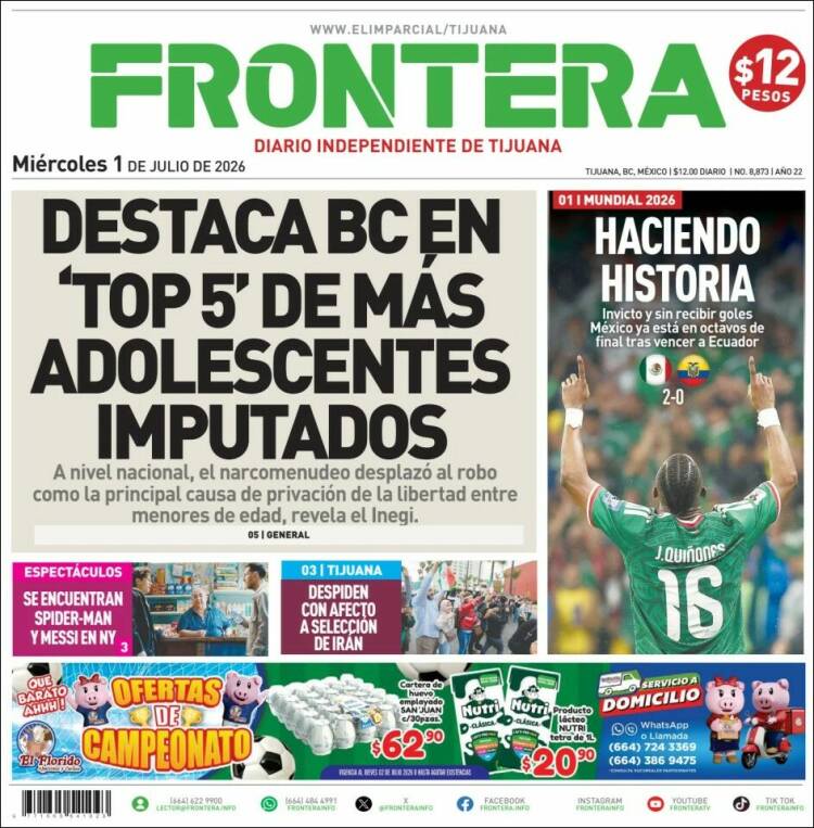 Portada de Frontera (México)