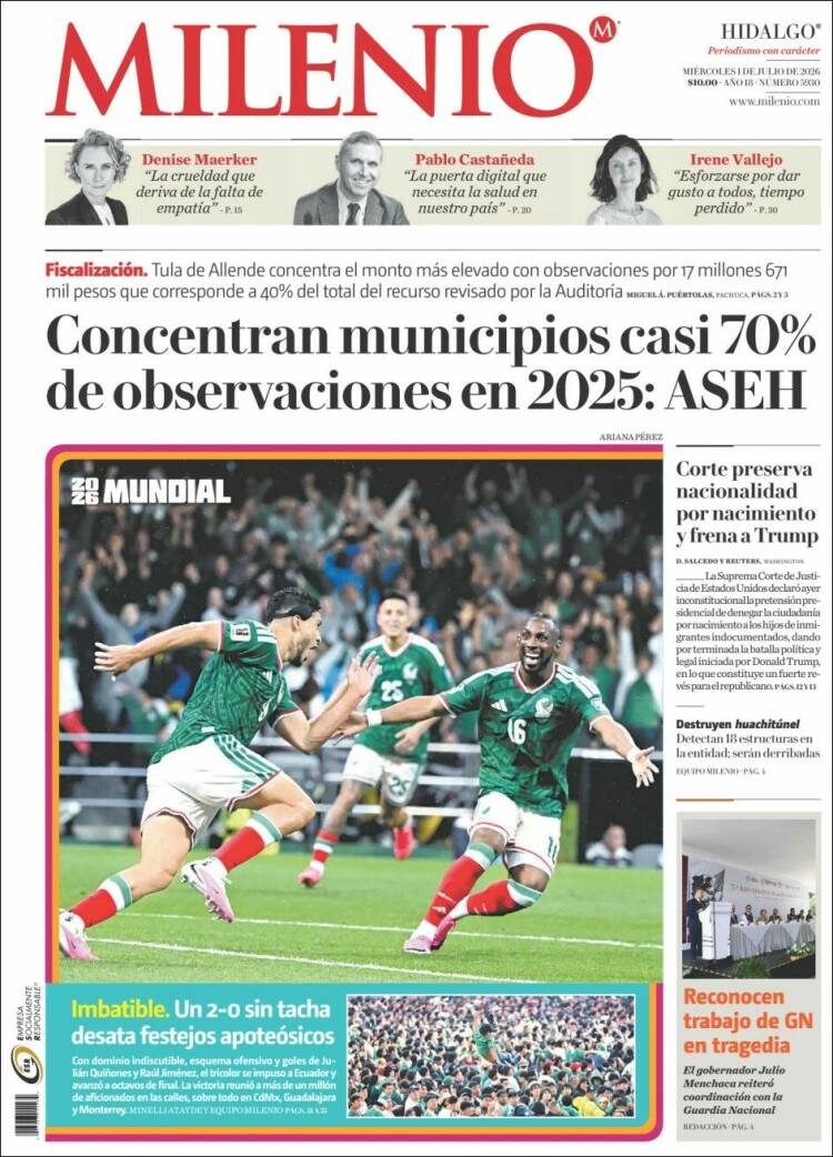 Portada de Milenio de Hidalgo (México)