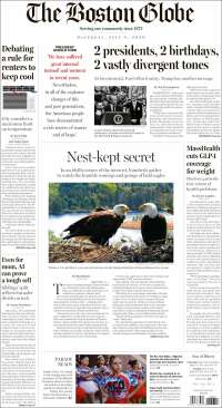Portada de Boston Globe (USA)
