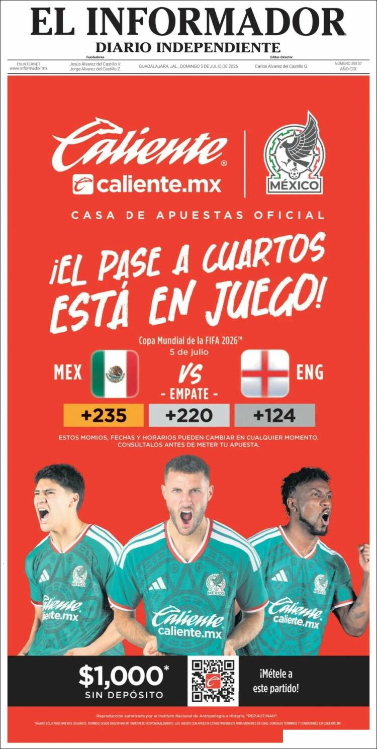 Portada de El Informador (México)