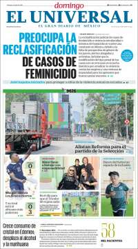 Portada de El Universal (Mexique)
