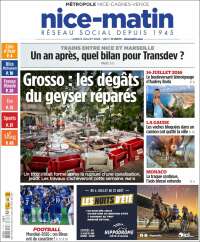 Portada de Nice-Matin (France)