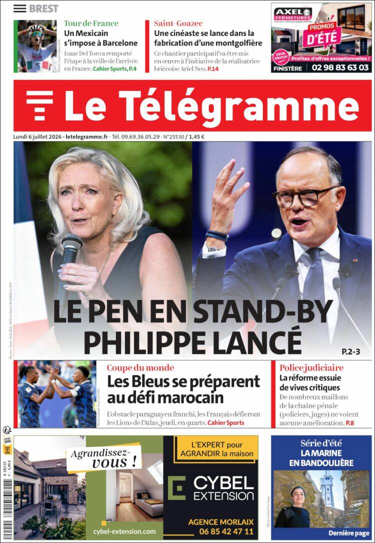 Portada de Télégramme (France)