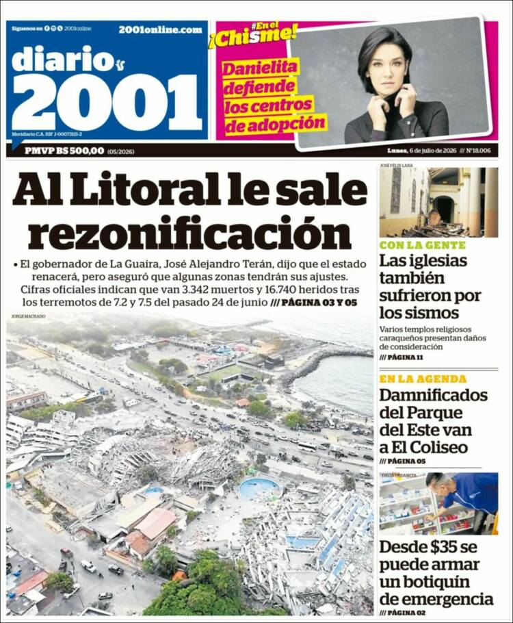 Portada de 2001 - Dosmiluno (Venezuela)