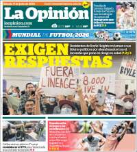 Portada de La Opinión (USA)