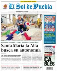 Portada de El Sol de Puebla (México)