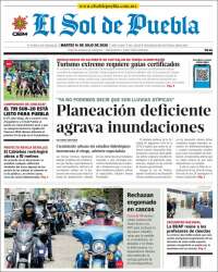 Portada de El Sol de Puebla (México)