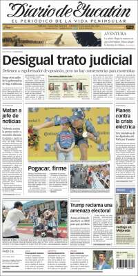 Portada de Diario de Yucatán (México)