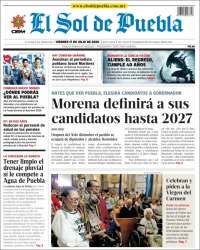 Portada de El Sol de Puebla (México)